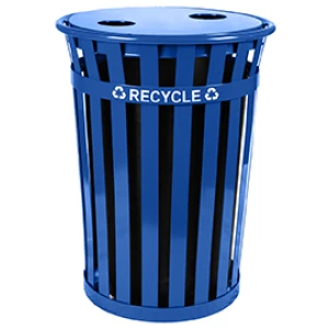 Witt Industries Oakley Recycling Collection Recycling Trash Can in Blue